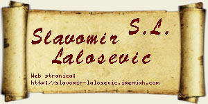 Slavomir Lalošević vizit kartica